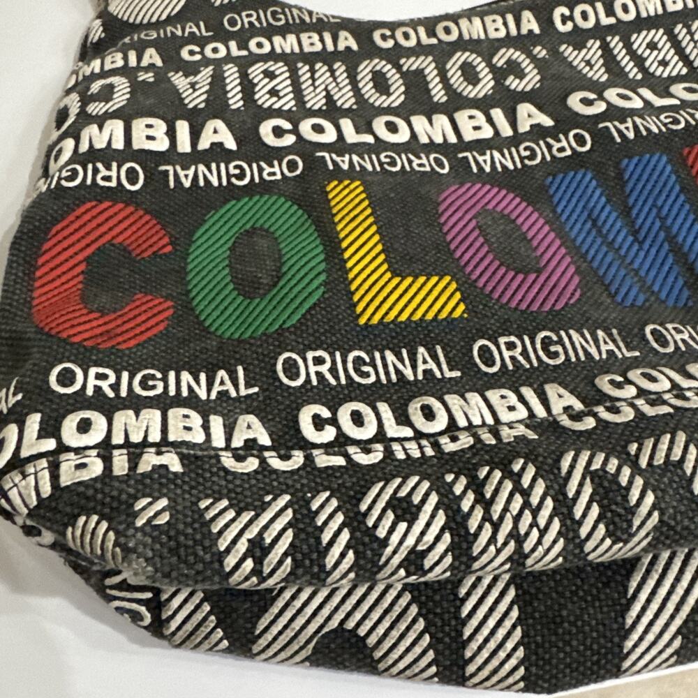 Rare Robin Ruth Bag Original Columbia Black Bag With Colorful Columbia - Picture 3 of 16